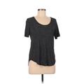 Old Navy Short Sleeve T-Shirt: Black Marled Tops - Women's Size Small Petite