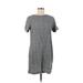 H&M Casual Dress - Shift Crew Neck Short sleeves: Black Chevron/Herringbone Dresses - Women's Size 8