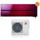 Mitsubishi - electric inverter air conditioner series kirigamine style 18000 btu msz-ln50vgr ruby