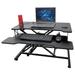 Inbox Zero Krefetz 31.5" Home Office Standing Desk Converter Wood/Metal in Black/Brown/Gray | 31.5 W x 18.1 D in | Wayfair