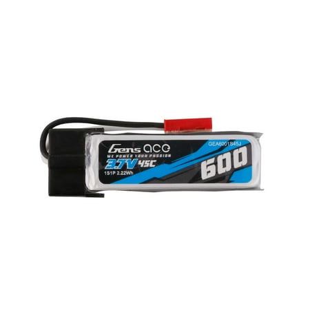Gens ace 600mAh 1S 45C Lipo JST-SYP GEA6001S45J Car Batteries & Accessories