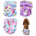 Ugerlov Female Dog Diapers 3 Packs Highly Absorbent Washable Female Dog Diapers No Leak Reusable Diapers for Female Dog in Heat Period Incontinence Excitable Urination Girl Dog Heat Panties (Fruits)