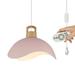 Kiven Plug in Pendant Light Modern Hanging Light Fixture with Remote Pink Iron Shade E26 Socket Dimmable Pendant Light for Bedroom Hallway Kitchen Island