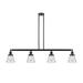 Innovations Lighting Cone 4 Light 51 Stem Hung Island Light Clear/Matte Black