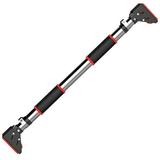 Doorway Heavy Duty Pull-Up Bar Practical Chin-Up Workout Bar Upper Body Trainer for Home and Gym - 72-92cm (Red)