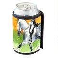 KuzmarK Insulated Drink Can Cooler Hugger - Dappled Gray Andalusian Dressage Horse Art by Denise Every