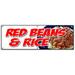 72 RED BEANS AND RICE BANNER SIGN louisiana cajun new orleans homemade