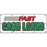 SignMission 48 x 120 in. Fast Cash Loans Banner Sign - Pawn Shop Loan Signs Payday Check