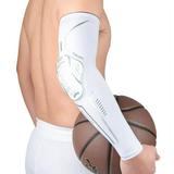 1PCS Sports Elbow Cover Arm Guard Compression Honeycomb Sleeve Stretch Support Elbow Pads-white