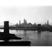 1950s Twilight Skyline Of Lower Manhattan Brooklyn Bridge In Foreground New York Usa Print By Vintage Collection