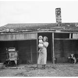 Idaho: Farmhouse 1936. /Nchildren Of Farmer In A Dust Storm Area On A Grazing Project In Oneida County Idaho. Photograph By Arthur