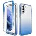 Mantto Samsung S21 Plus Case Full Body Clear Protection Case PC Bumper & Rubber TPU Front & Back 360 Full CoverGradient Bumper Frame Rubber Phone Case for Samsung Galaxy S21 Plus - Blue