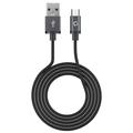 Cellet 2.0 USB-A to Micro USB Cable with Metallic Housing Flexible Cable (3.3 feet) and Atom Cloth for Samsung Galaxy Express Prime 3