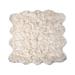 HomeRoots 476653 6 x 6 ft. Ombre Tan Faux Fur Washable Non Skid Area Rug