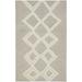 HomeRoots 512792 10 x 14 ft. Gray & Ivory Wool Geometric Hand Tufted Handmade Stain Resistant Rectangle Area Rug