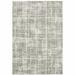 HomeRoots 509881 5 x 8 ft. Gray & Ivory Abstract Shag Power Loom Stain Resistant Rectangle Area Rug