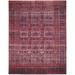 HomeRoots 515218 5 x 8 ft. Red & Gray Geometric Power Loom Rectangle Area Rug