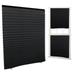 sixwipe Blackout Pleated Window Shades No Drilling Temporary Cordless Blinds Light Filtering Fabric Pleated Paper Shades Temporary Window Blinds for Indoor Window Covers Easy Trimming & Installing(Black2-90*180CM)