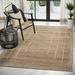 Abani Jute Collection Brown Beige 8 x 10 Rectangles Contemporary Rug
