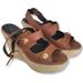 Coach Shoes | Coach Women's Electra Wedge Sandals Leather Saddle Brown 7 | Color: Brown | Size: 7