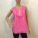Lilly Pulitzer Tops | Lilly Pulitzer Pink Silk Cotton Tank | Color: Pink | Size: 6