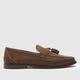 H BY HUDSON haldon loafer shoes in tan