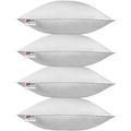 Lot de 4 Oreillers en Plumes de Canard, 65 x 65 cm - Blanc - Homescapes