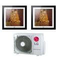 LG - climatiseur inverter dual split série artcool gallery 9+9 avec mu2r15 r-32 wi-fi en option