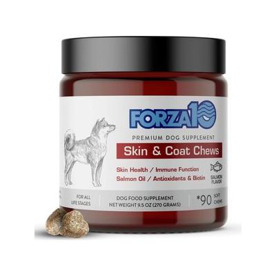 Forza10 Skin & Coat Salmon Flavored Soft Chews Skin & Coat Supplement for Dogs, 90 count