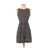 J.Crew Factory Store Casual Dress - A-Line: Brown Stripes Dresses - Women's Size 2X-Small