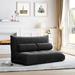 Modern Lazy Sofa Bed 43" Adjustable Folding Futon Loveseat Couch with 2 Pillows for Living Room