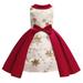 GWAABD Spring Dresses Girls Red Polyester Pink Fashion Lapel Children s Clothing Children s Star Sequin Princess Dress Dress Children s Dress 130