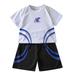 Fsqjgq Summer Outfits for Girls Toddler Baby Girl Clothes Toddler Children Kids Children s Short Sleeved Suit Running Sportswear Casual Quick Drying Clothes for Boys Girls Tshirt Shorts Two Piece Sui