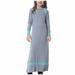 VerPetridure Toddler Girl Dresses Clearance Long Sleeve Casual Dresses for Girls Muslim Long Dress Medium Big Girls Long Sleeve V Neck Colorblock Dress