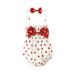 Fsqjgq Baby Girl Pants Toddler Baby Girl Clothes Toddler Girls Summer Sleeveless Polka Dot Print Romper Bodysuit Headband 2Pcs Suit Outfits Outwear Size 6M Red