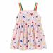 VerPetridure Toddler Girl Dresses Clearance Sleeveless Casual Dresses for Girls Toddler Kids Baby Girls Fashion Cute Sleeveless Sweet Heart Rainbow Print Slip Dress