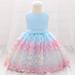 SDJMa Toddler Girls Temperament Bowknot Cute Mermaid Beading Birthday Party Gown Dresses