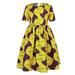 gvdentm Toddler Girl s Polka Dots Mesh Flounce Long Sleeve Flared Shirred Dress Dresses For Girls Yellow 2-3 Years