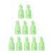 10pcs reusable UV Gel Nail Polish Remover Cap Clip Set Plastic Nail Art Removal Clip Tool (green)