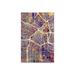 Trent Austin Design® Los Angeles City Street Map II Print On Acrylic Glass Plastic/Acrylic in Black/Brown/Indigo | 24 H x 16 W x 0.25 D in | Wayfair