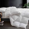 Alwyn Home 600 Fill Power All Season Down & Feather Blend Comforter w/ 100% Cover Down//Goose Down in White | 90 H x 68 W x 1 D in | Wayfair