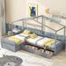 Harper Orchard Lawrenceburg Twin Solid Wood Storage Platform Bed Wood in Gray | 88.7 H x 38 W x 94.4 D in | Wayfair