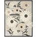 Nourison Aloha Oversized Daisy Floral Contemporary Indoor/Outdoor Patio Area Rug - 5 x 8 ft. Beige