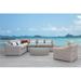 Outsy Alejandra Outdoor Wicker Furniture Set with Coffee Table White & Grey - 6 Piece