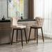 Aukfa Modern Wood Counter Height 29.9 Bar Stools with Leather Back - Set of 2 - Beige