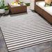 Mark&Day Outdoor Area Rugs 2x7 Alize Cottage Indoor/Outdoor Black Runner Area Rug (2 7 x 7 3 )