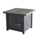 iPatio Outdoor Cast Aluminum 32 Square Firepit Table: Durable and Modern Patio Firepit Table with Lid and Glass Firebeads for Outdoor Heating and Entertainment