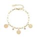 Portrait Coin Bracelet Steel Gold Color Women Party Fashion Charm Jewelry M0R9