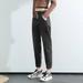 Trendy Loose Elastic Waist Jeans for Women Ankle-Tied Cropped Harem Pants 2023 Spring and Autumn High Waist Cargo Jeans Women