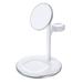 Bluethy 1 Set Wireless Charger Stand 3-in 1 Maximum 15W Power Magnetic Suction Efficient Heat Dissipation Mobile Phone/Headset/Watch Wireless Charger Pad for iPhone 14/13/12